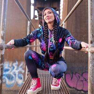 IEDM Flower Crop Hoodie and Legging Set